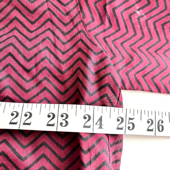 NWT Scotch & Soda Long Sleeve Button Up Semi Sheer Shirt Burgundy Black Small - Picture 8 of 12